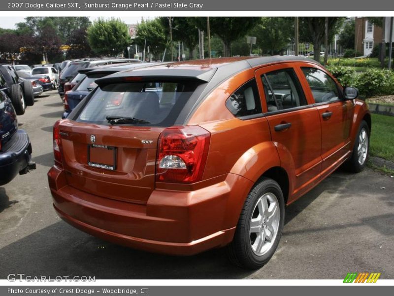 Sunburst Orange Pearl / Pastel Slate Gray 2007 Dodge Caliber SXT