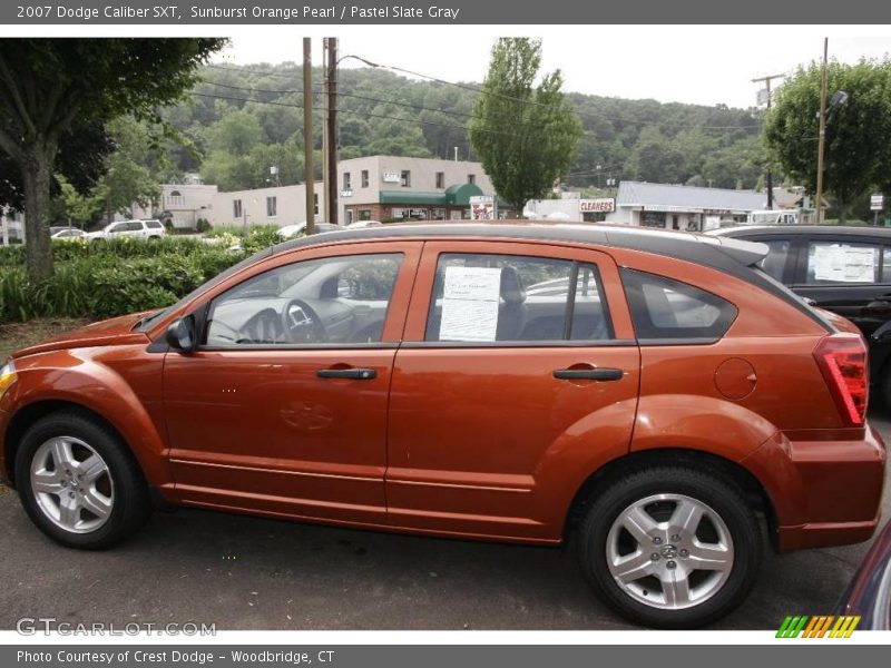Sunburst Orange Pearl / Pastel Slate Gray 2007 Dodge Caliber SXT