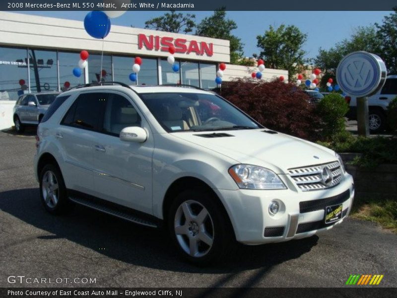 Arctic White / Macadamia 2008 Mercedes-Benz ML 550 4Matic
