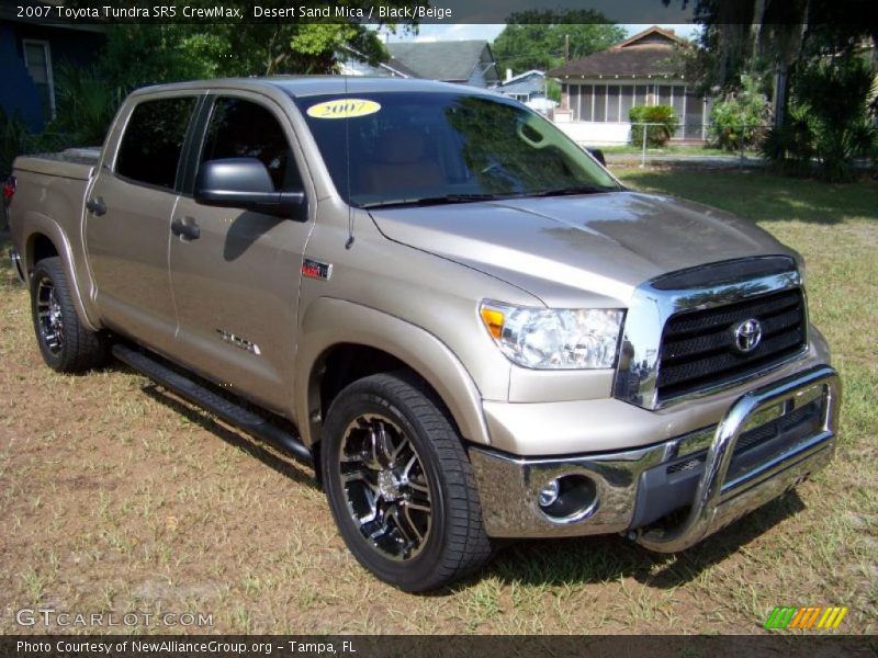 Desert Sand Mica / Black/Beige 2007 Toyota Tundra SR5 CrewMax