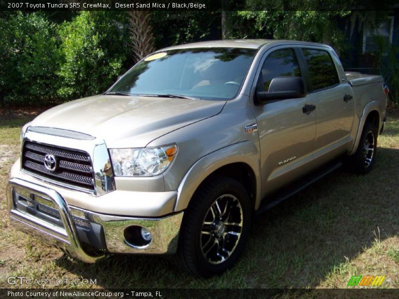 Desert Sand Mica / Black/Beige 2007 Toyota Tundra SR5 CrewMax