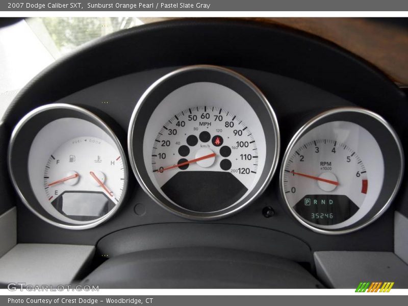 Sunburst Orange Pearl / Pastel Slate Gray 2007 Dodge Caliber SXT