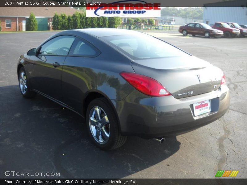 Granite Metallic / Ebony 2007 Pontiac G6 GT Coupe