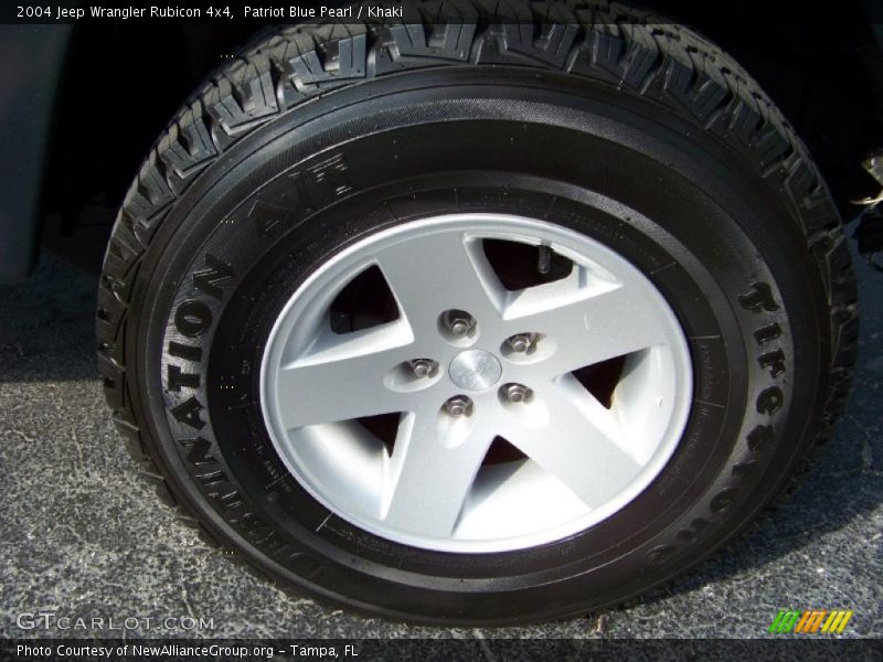 Patriot Blue Pearl / Khaki 2004 Jeep Wrangler Rubicon 4x4