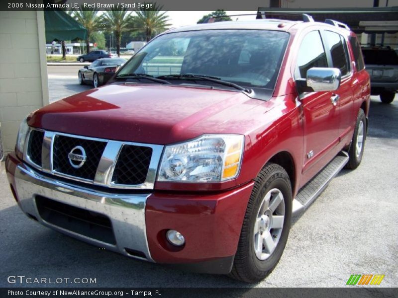 Red Brawn / Sand Beige 2006 Nissan Armada LE