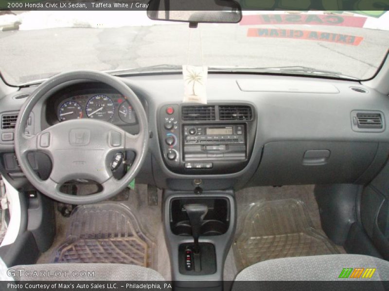 Taffeta White / Gray 2000 Honda Civic LX Sedan