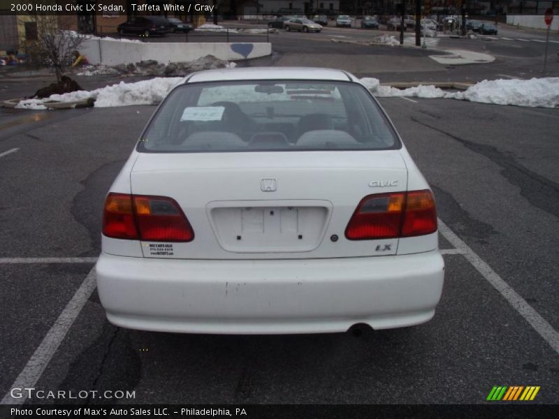 Taffeta White / Gray 2000 Honda Civic LX Sedan