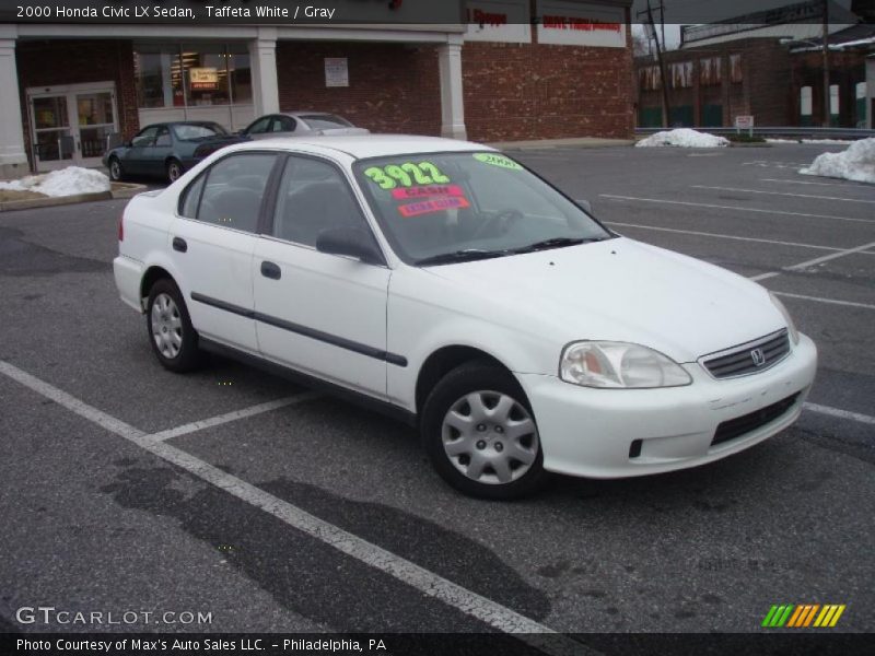 Taffeta White / Gray 2000 Honda Civic LX Sedan