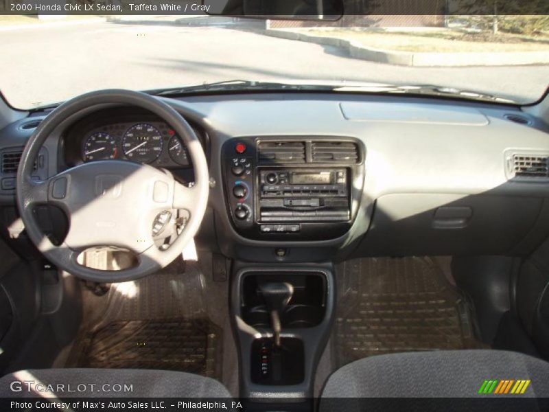 Taffeta White / Gray 2000 Honda Civic LX Sedan