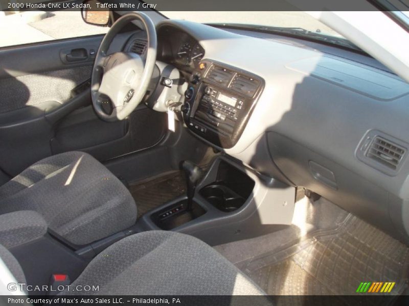 Taffeta White / Gray 2000 Honda Civic LX Sedan
