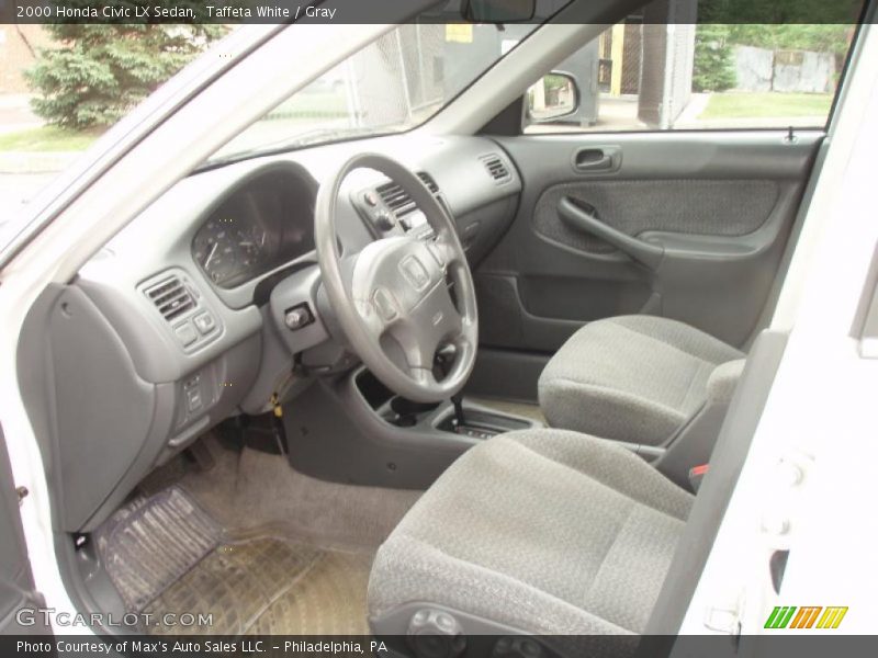 Taffeta White / Gray 2000 Honda Civic LX Sedan