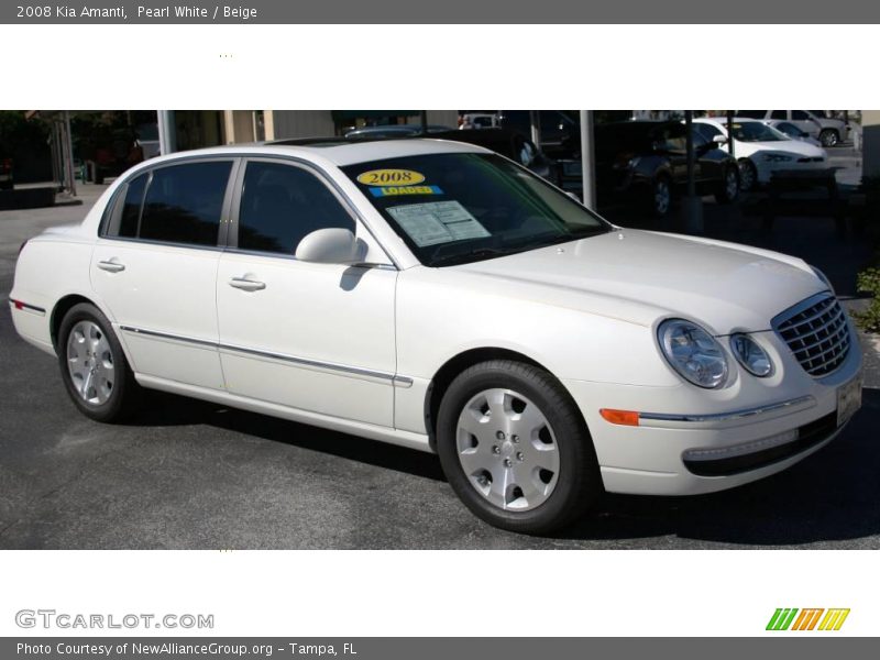 Pearl White / Beige 2008 Kia Amanti