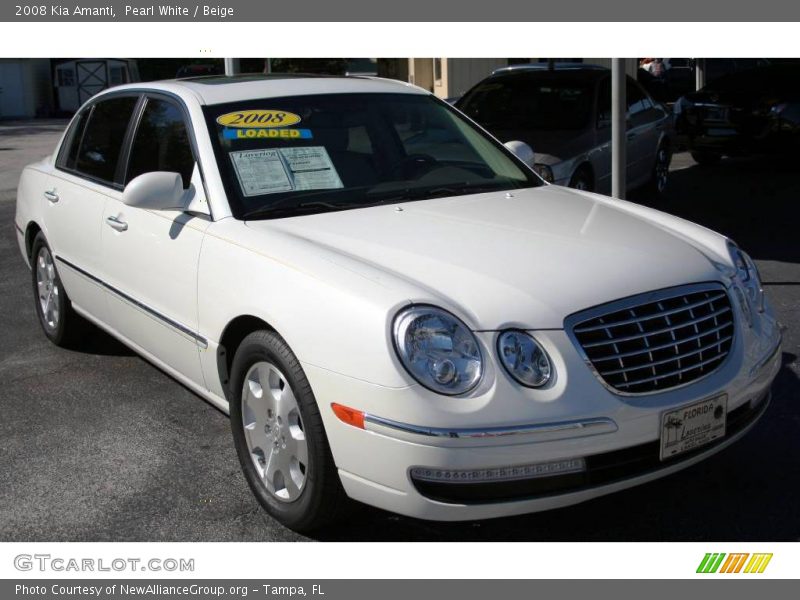 Pearl White / Beige 2008 Kia Amanti