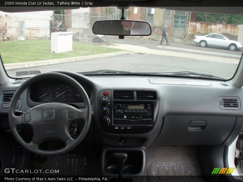 Taffeta White / Gray 2000 Honda Civic LX Sedan