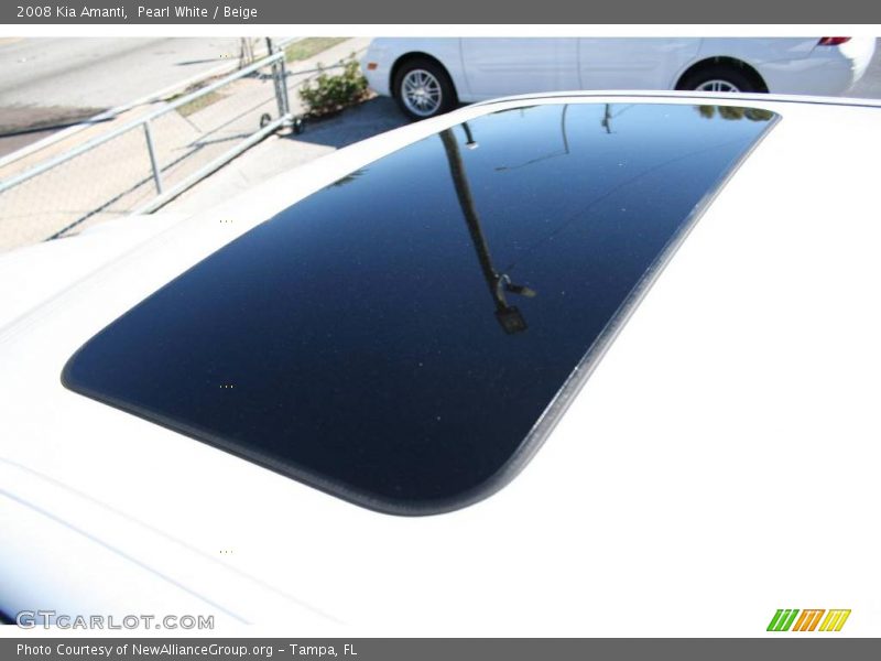 Pearl White / Beige 2008 Kia Amanti