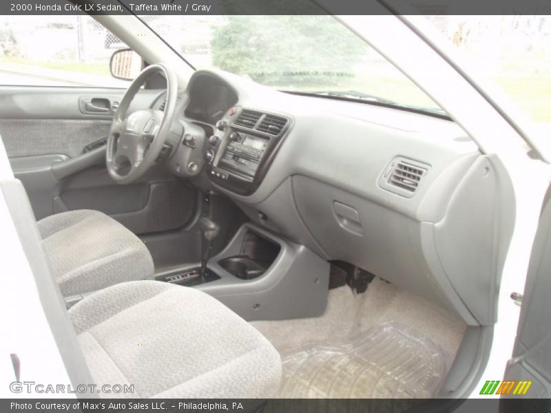 Taffeta White / Gray 2000 Honda Civic LX Sedan