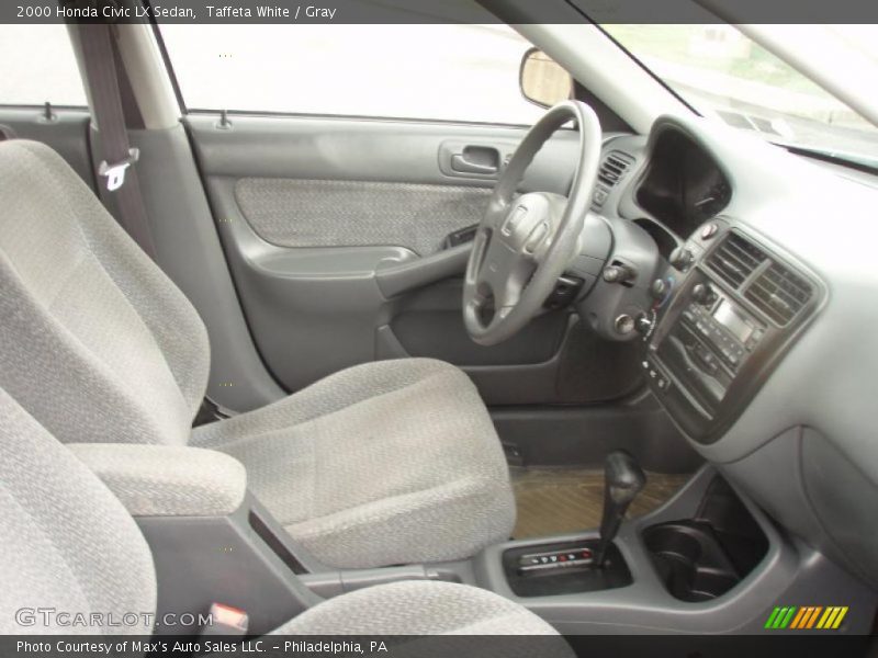 Taffeta White / Gray 2000 Honda Civic LX Sedan