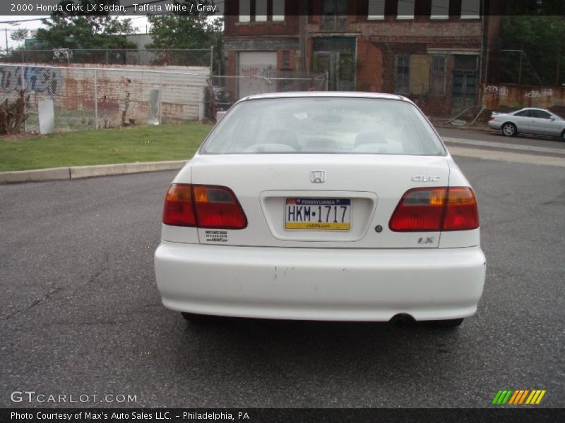 Taffeta White / Gray 2000 Honda Civic LX Sedan