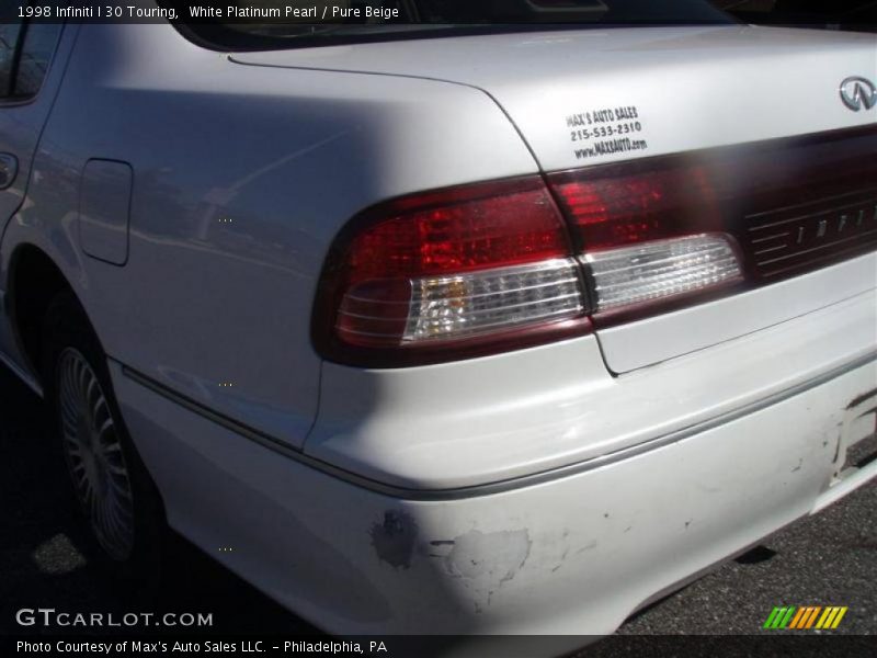 White Platinum Pearl / Pure Beige 1998 Infiniti I 30 Touring