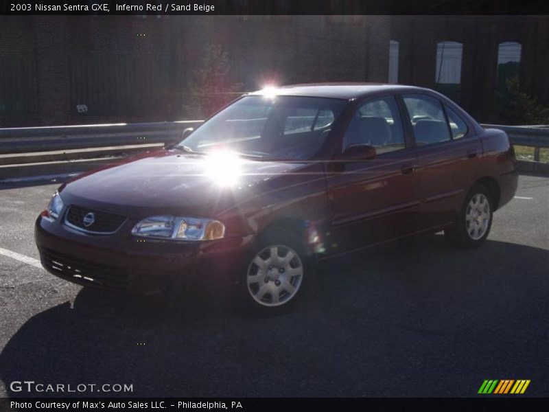 Inferno Red / Sand Beige 2003 Nissan Sentra GXE