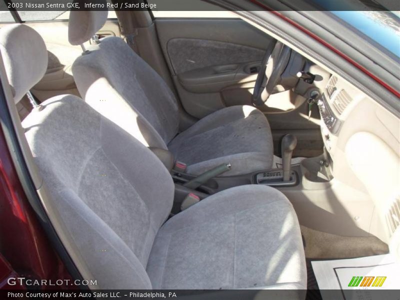Inferno Red / Sand Beige 2003 Nissan Sentra GXE