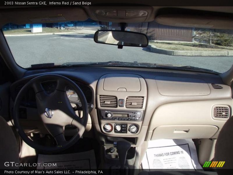 Inferno Red / Sand Beige 2003 Nissan Sentra GXE
