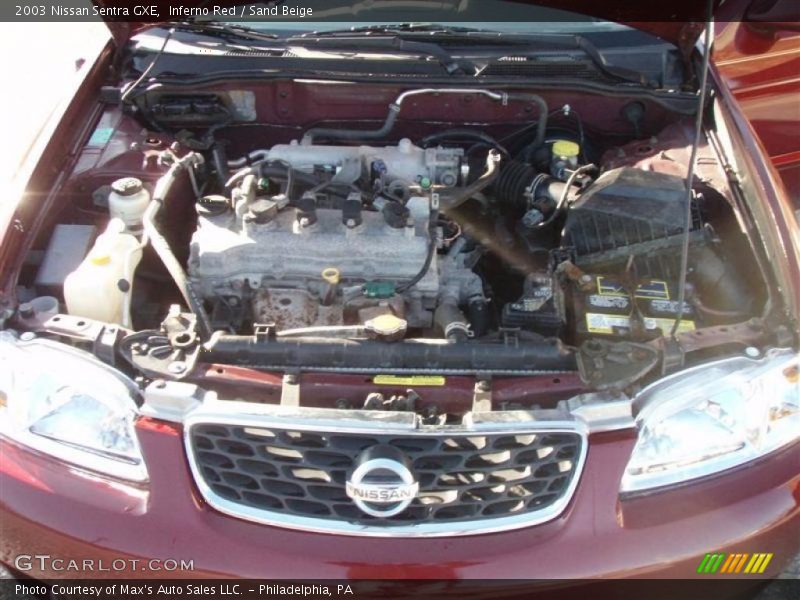 Inferno Red / Sand Beige 2003 Nissan Sentra GXE