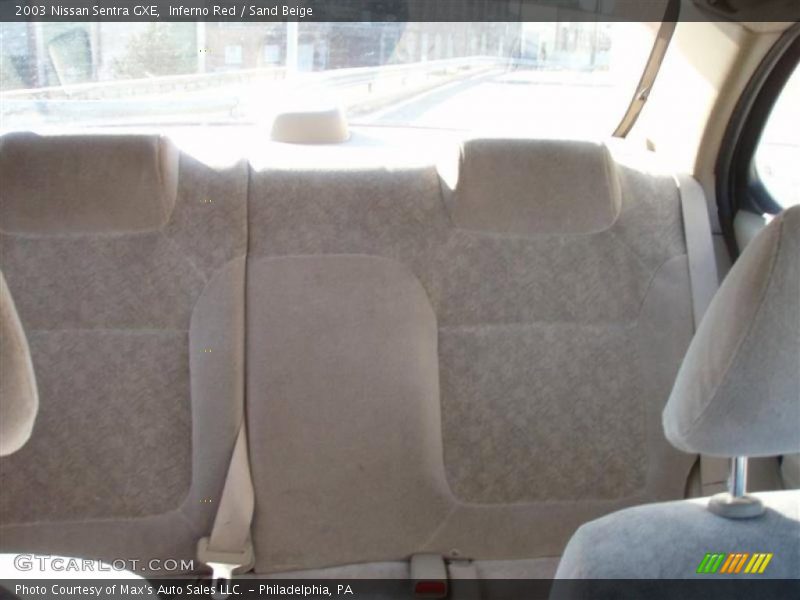 Inferno Red / Sand Beige 2003 Nissan Sentra GXE