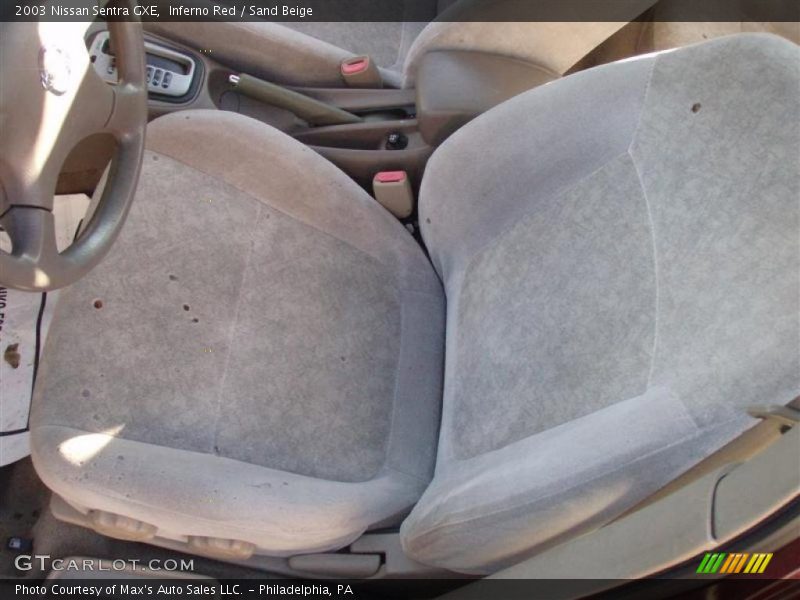 Inferno Red / Sand Beige 2003 Nissan Sentra GXE
