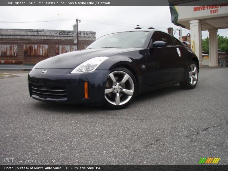 San Marino Blue / Carbon 2008 Nissan 350Z Enthusiast Coupe