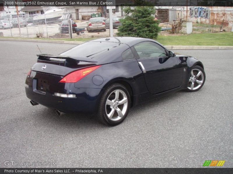 San Marino Blue / Carbon 2008 Nissan 350Z Enthusiast Coupe