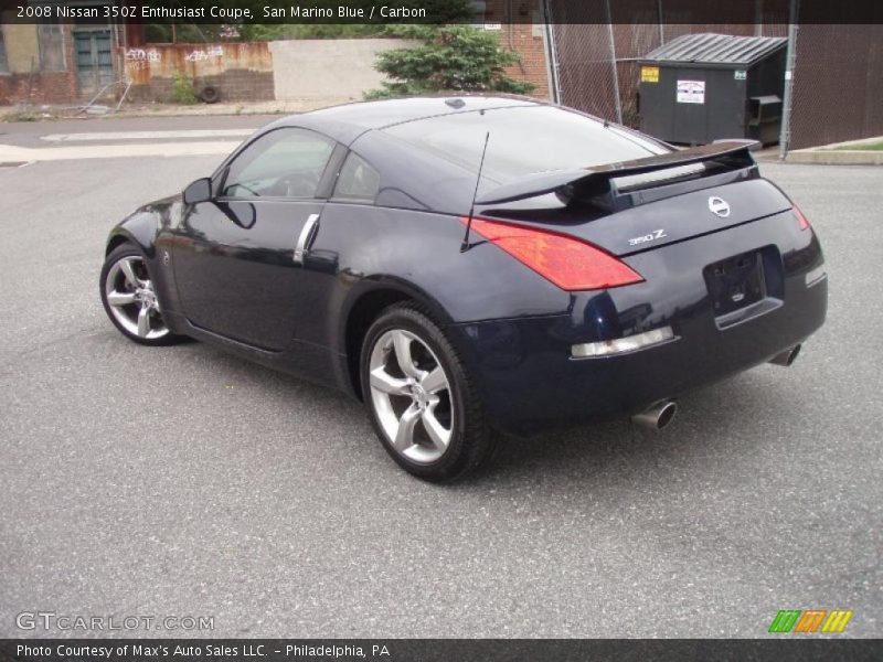 San Marino Blue / Carbon 2008 Nissan 350Z Enthusiast Coupe