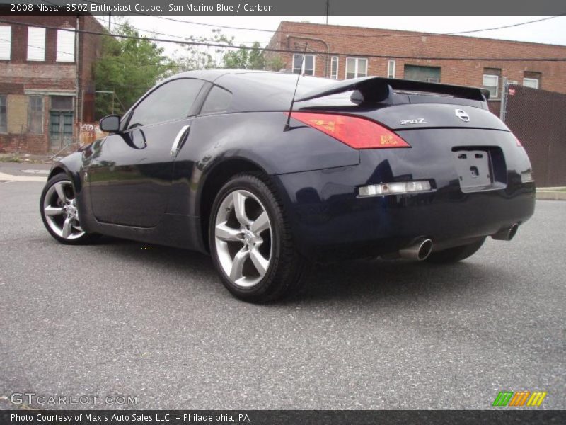 San Marino Blue / Carbon 2008 Nissan 350Z Enthusiast Coupe