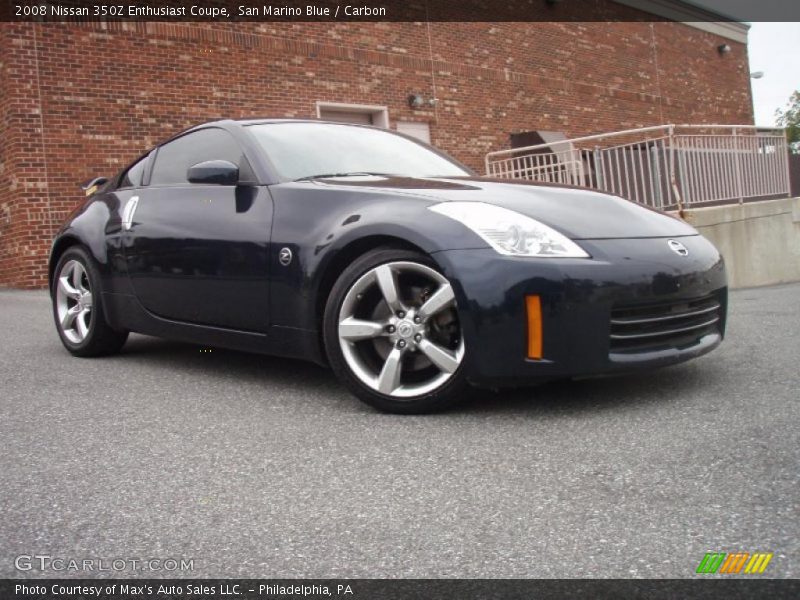 San Marino Blue / Carbon 2008 Nissan 350Z Enthusiast Coupe