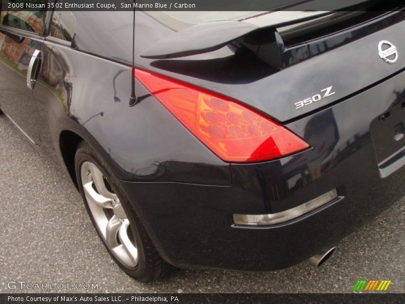San Marino Blue / Carbon 2008 Nissan 350Z Enthusiast Coupe