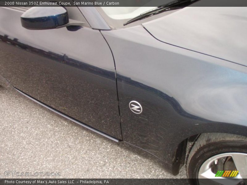 San Marino Blue / Carbon 2008 Nissan 350Z Enthusiast Coupe