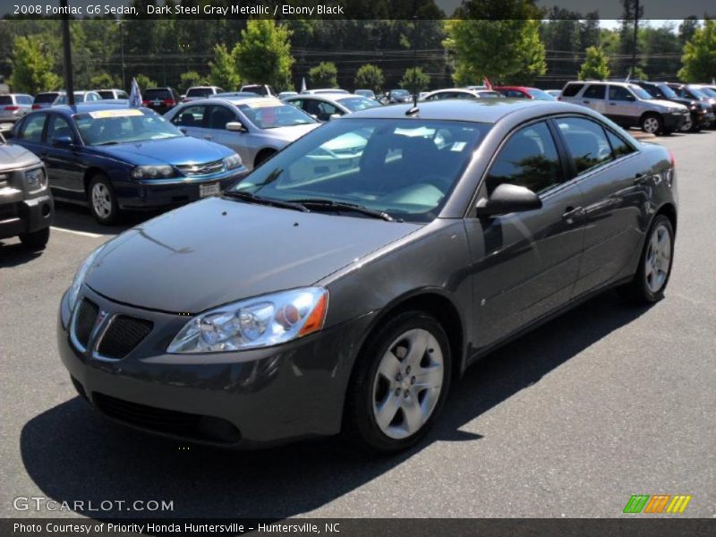 Dark Steel Gray Metallic / Ebony Black 2008 Pontiac G6 Sedan