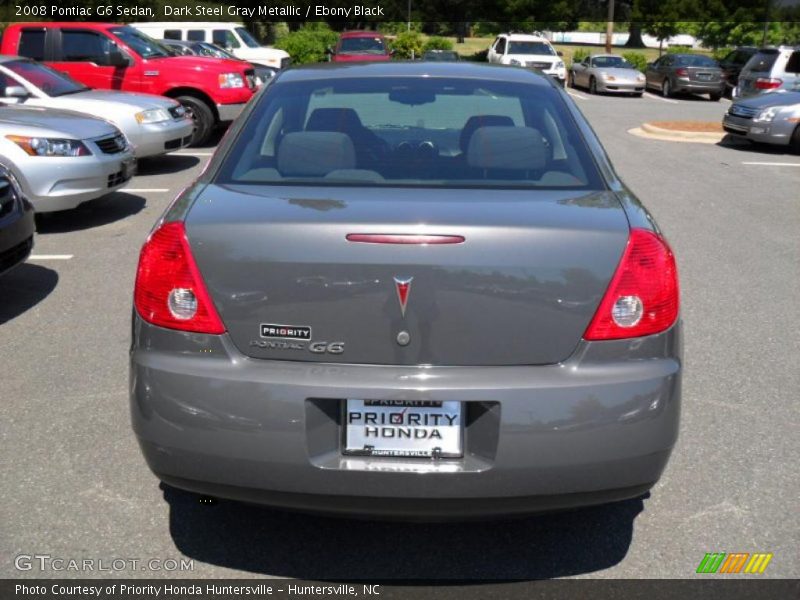 Dark Steel Gray Metallic / Ebony Black 2008 Pontiac G6 Sedan