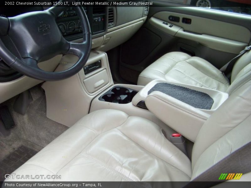 Light Pewter Metallic / Medium Gray/Neutral 2002 Chevrolet Suburban 1500 LT
