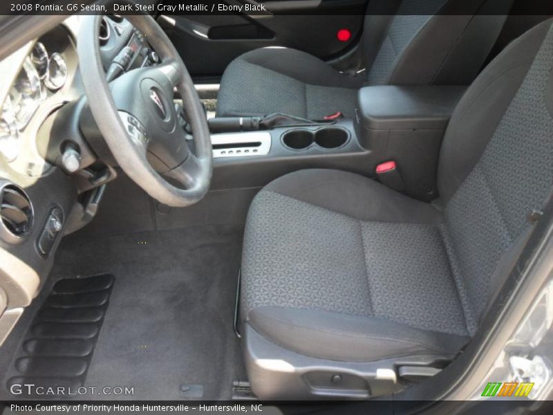 Dark Steel Gray Metallic / Ebony Black 2008 Pontiac G6 Sedan