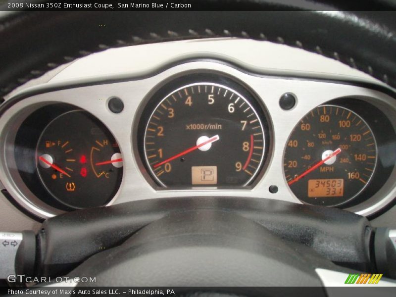 San Marino Blue / Carbon 2008 Nissan 350Z Enthusiast Coupe