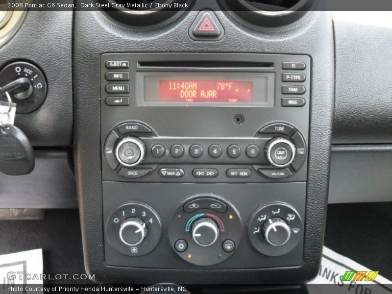 Dark Steel Gray Metallic / Ebony Black 2008 Pontiac G6 Sedan