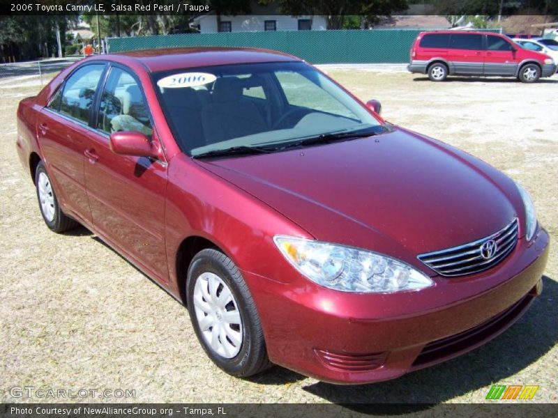 Salsa Red Pearl / Taupe 2006 Toyota Camry LE