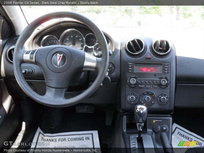 Dark Steel Gray Metallic / Ebony Black 2008 Pontiac G6 Sedan