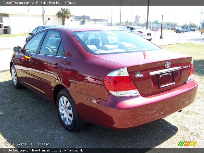 Salsa Red Pearl / Taupe 2006 Toyota Camry LE