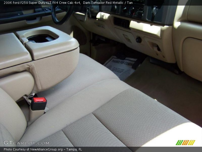 Dark Toreador Red Metallic / Tan 2006 Ford F250 Super Duty XLT FX4 Crew Cab 4x4