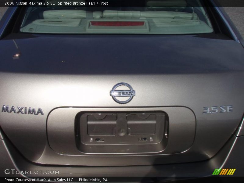 Spirited Bronze Pearl / Frost 2006 Nissan Maxima 3.5 SE