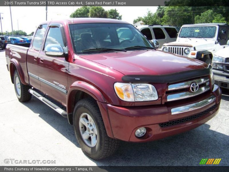 Salsa Red Pearl / Taupe 2005 Toyota Tundra SR5 TRD Access Cab 4x4
