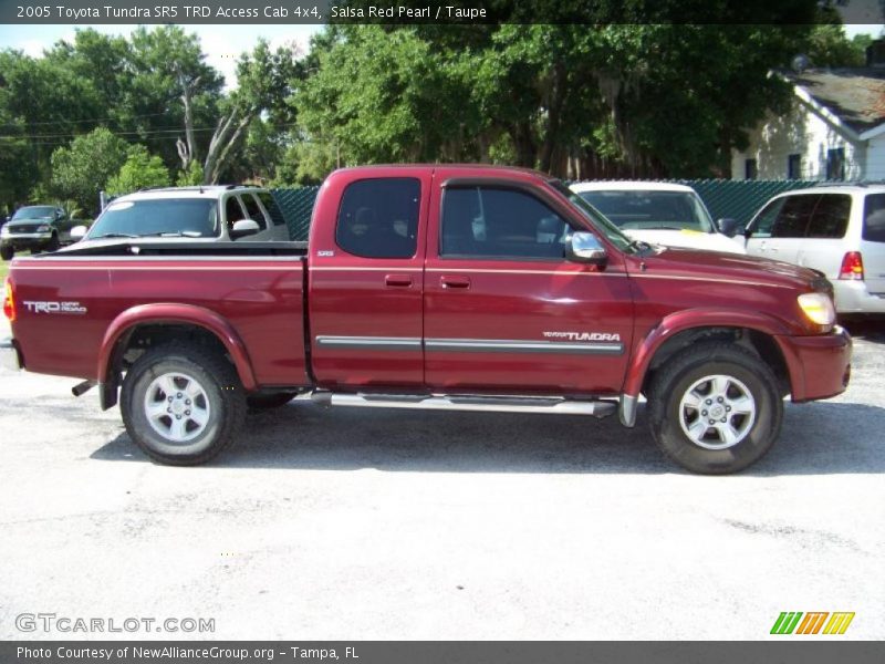 Salsa Red Pearl / Taupe 2005 Toyota Tundra SR5 TRD Access Cab 4x4