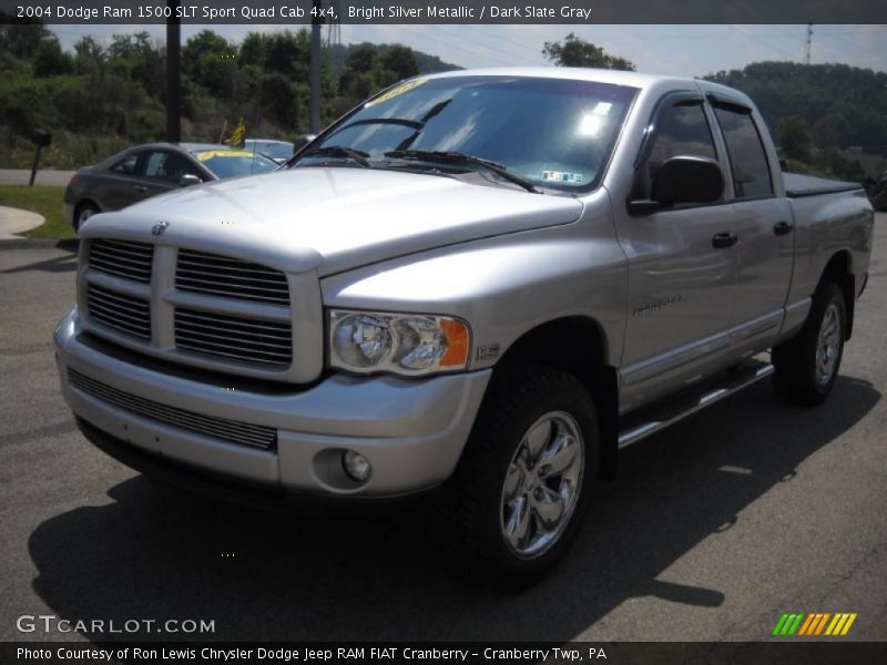 Bright Silver Metallic / Dark Slate Gray 2004 Dodge Ram 1500 SLT Sport Quad Cab 4x4